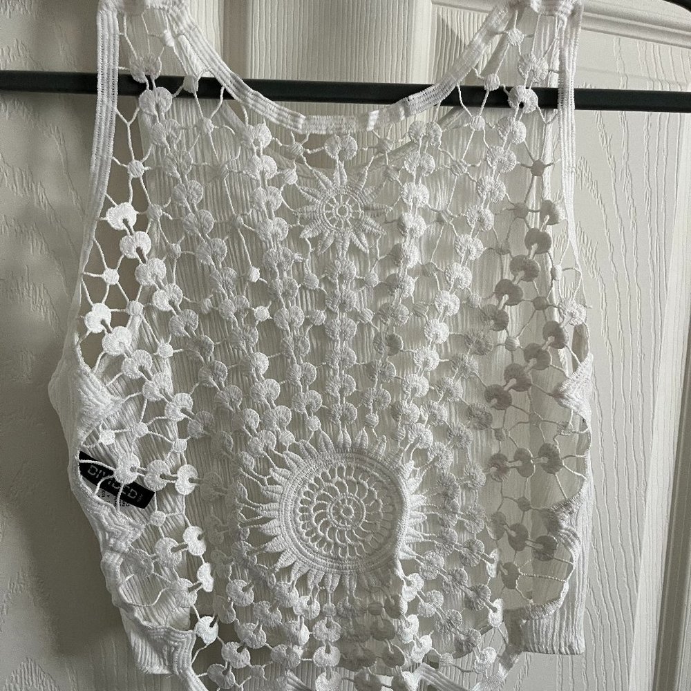 H&M Macrame back crop top